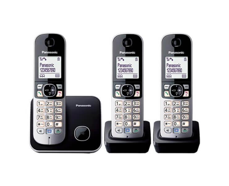 טלפון אלחוטי + 2 שלוחות PANASONIC KX-TG6813 