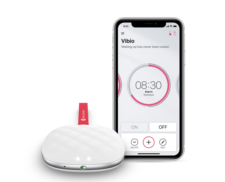 שעון מעורר משולב כרית רוטטת לסמארטפון VIBIO