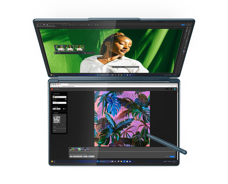 מחשב נייד עם שני מסכי מגע 14" Lenovo Yoga Book 9 14IAH10 83KJ003PIV