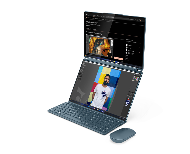 מחשב נייד עם שני מסכי מגע 14" Lenovo Yoga Book 9 14IAH10 83KJ003PIV