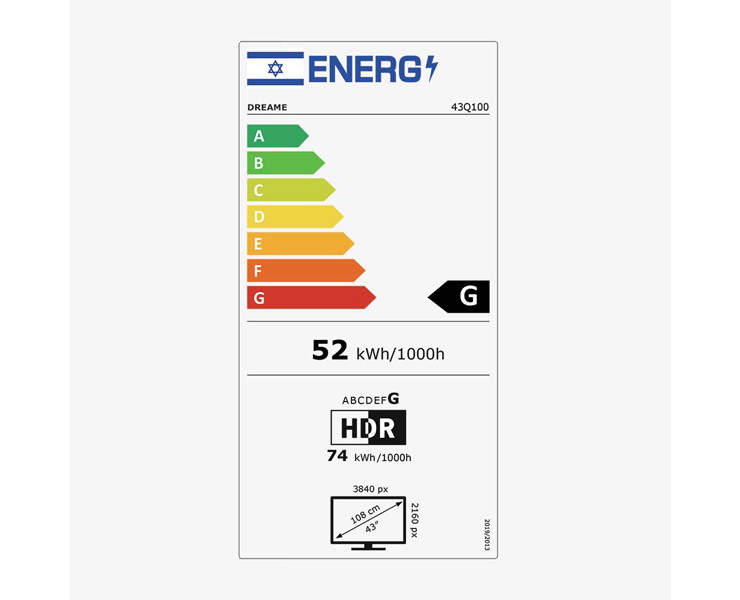 טלוויזיה חכמה DREAME 4K QLED 43Q100