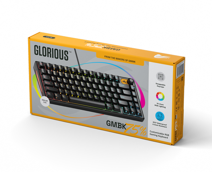 מקלדת גיימינג חוטית Glorious GMBK 75%