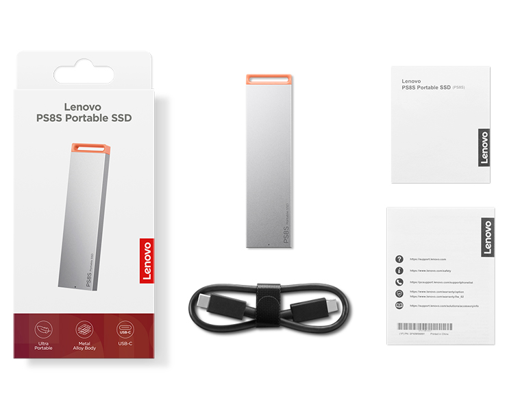 כונן חיצוני Lenovo PS8 Portable 2TB SSD GXB1T57741 