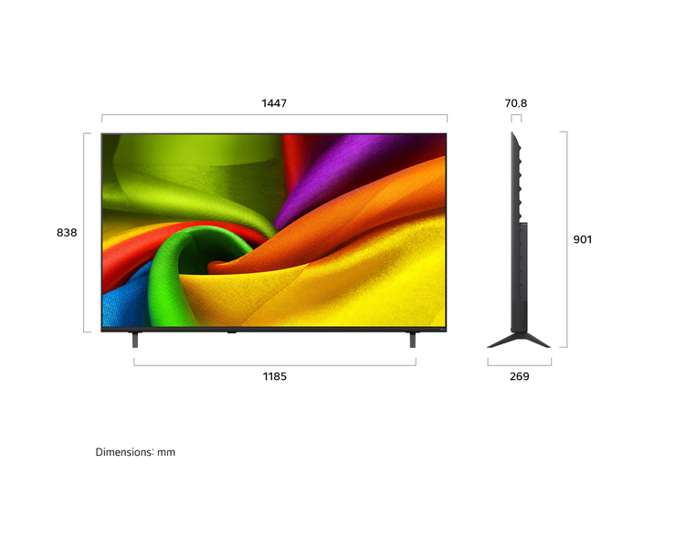 מסך טלוויזיה 65 LG Nano UHD AI 65NU840B6LA 4K