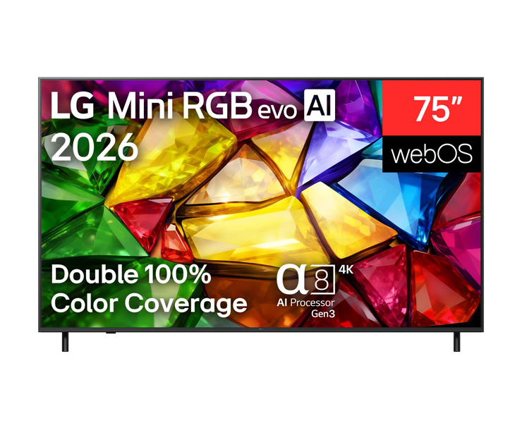 מסך 75 LG Mini RGB evo AI 75MRGB85B6C 