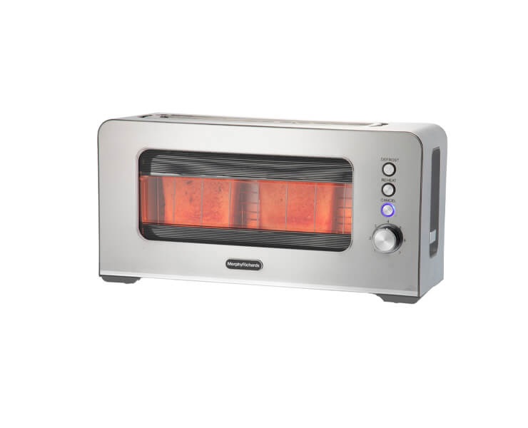 מצנם נירוסטה חלון שקוף Morphy Richards 222404 CrystalSteel