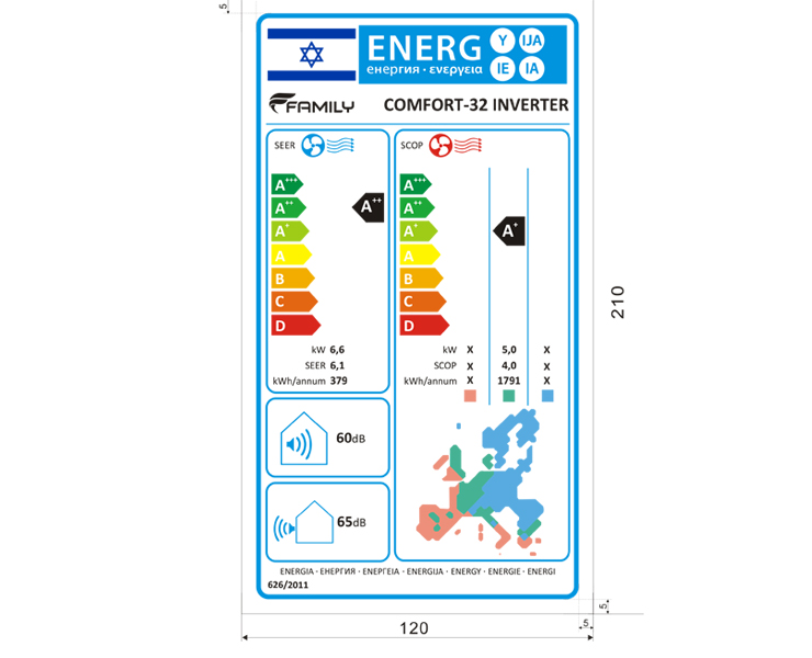 מזגן עילי פמילי FAMILY Comfort Inverter 32