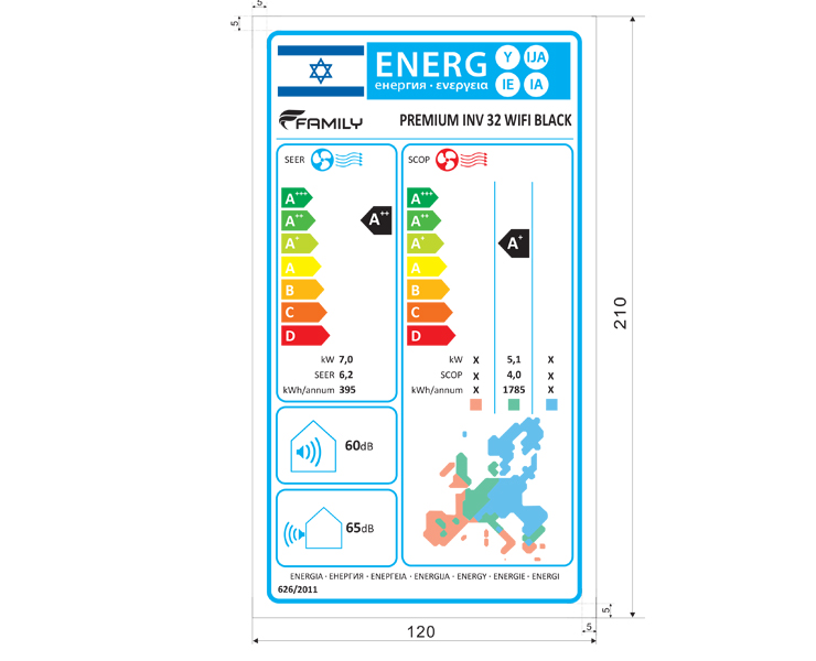 מזגן עילי פמילי FAMILY PREMIUM Inverter 32