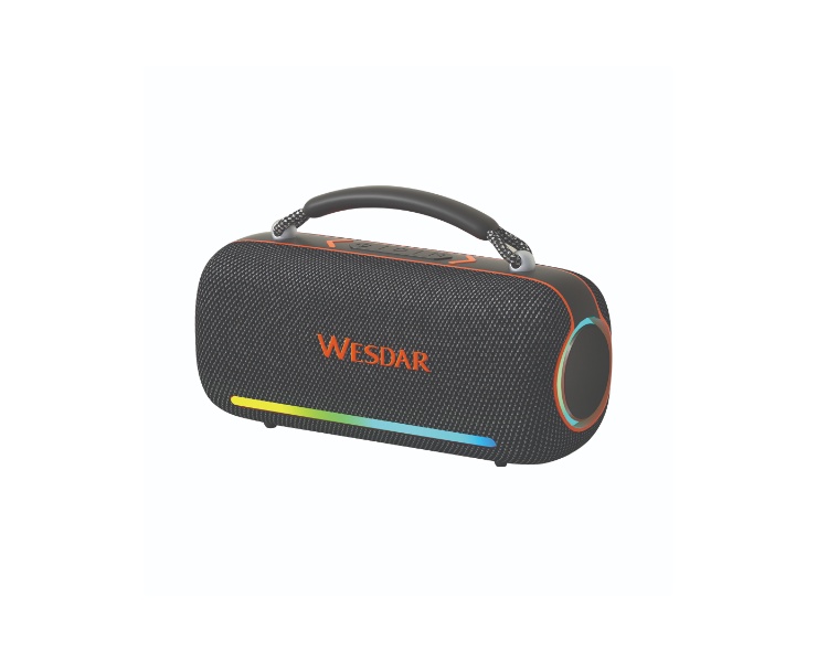 רמקול Bluetooth 100W RMS IPX5 שחור WESDAR