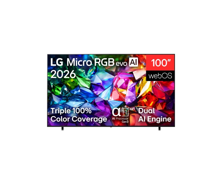 מסך 100 LG Micro RGB evo AI 100MRGB95B6 