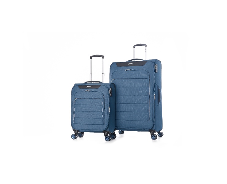 זוג מזוודות גדולה+טרולי עליה למטוס Slazenger C-Lite