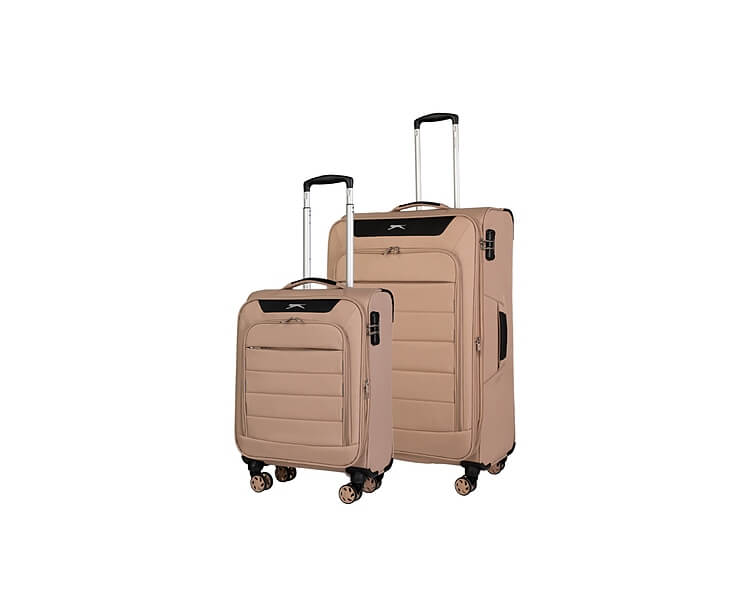 זוג מזוודות גדולה+טרולי עליה למטוס Slazenger C-Lite