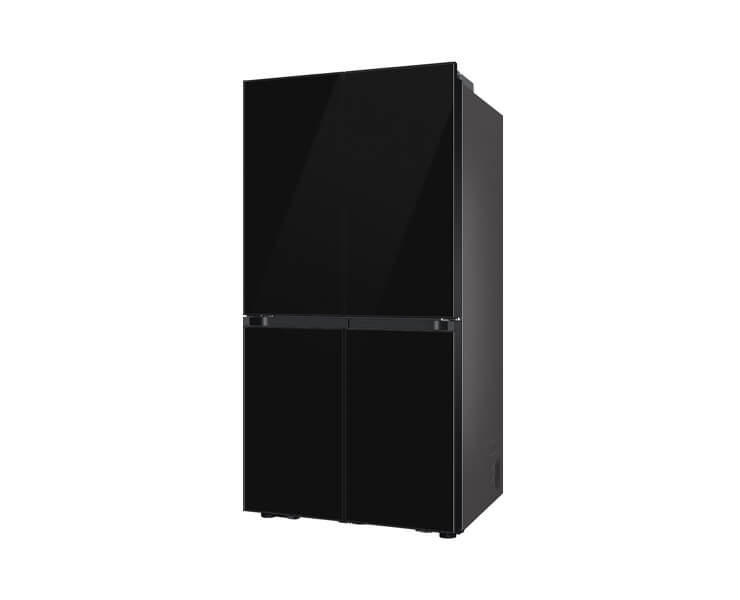 מקרר 4 דלתות 819 לי' RF88DB9623BK זכוכית שחורה פיאנו Samsung