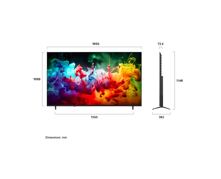מסך טלוויזיה 85 LG QNED AI Mini Led 85QNED70B6T