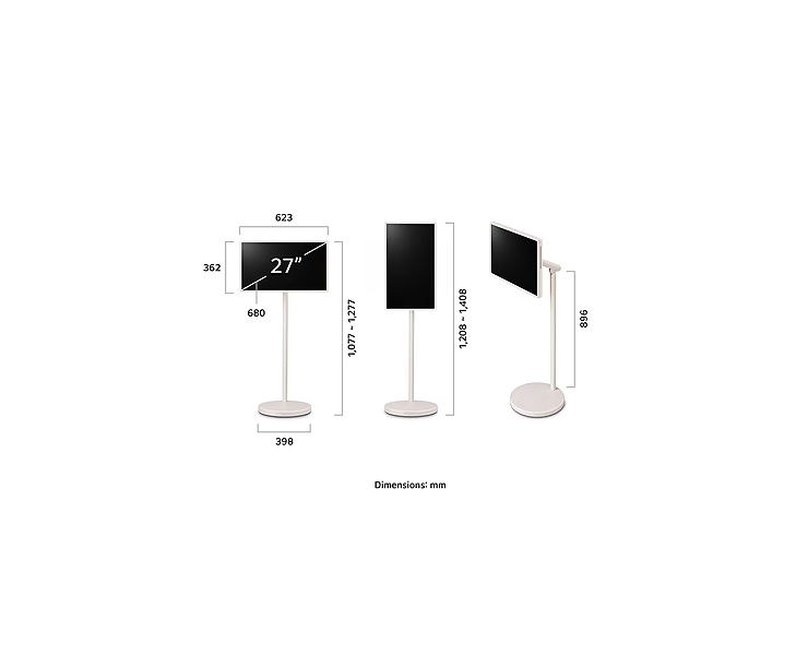 מסך טאץ' חכם נייד 27 אינץ' LG StanbyME 2 27LX6TDGA