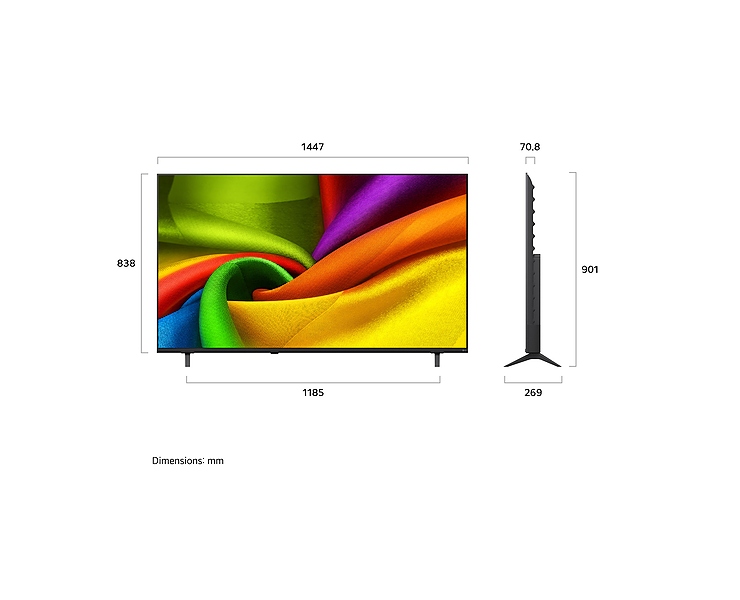 מסך טלוויזיה 65" LG Nano UHD AI 4K 65NU850B6LA 