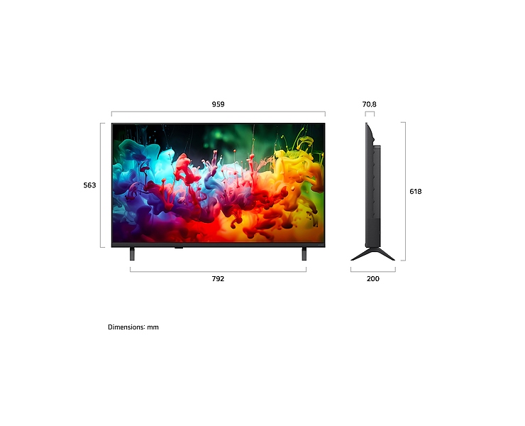 מסך טלוויזיה 43" LG QNED AI Mini Led 43QNED70B6T