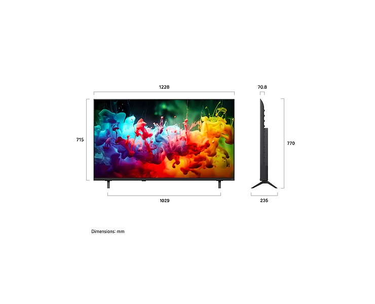 מסך טלוויזיה 55" LG QNED AI Mini Led 55QNED70B6T
