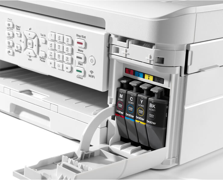 מדפסת משולבת אלחוטית הזרקת דיו Brother MFCJ1010DW