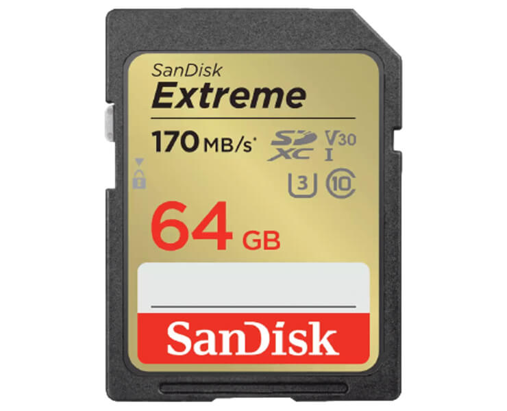 כרטיס זיכרון SanDisk EX 4K V30 SD  64G