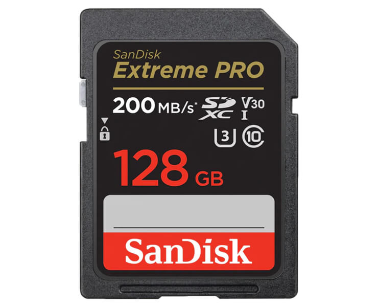כרטיס זיכרון SanDisk EX PRO 4K SD 128G