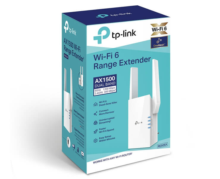 אקסס פוינט TP-Link RE505X AX1500 WI-FI 6