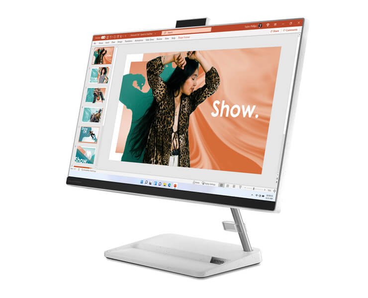 מחשב 23.8 Lenovo AIO 3 i7-1260P IdeaCentre 16G+1T שחור