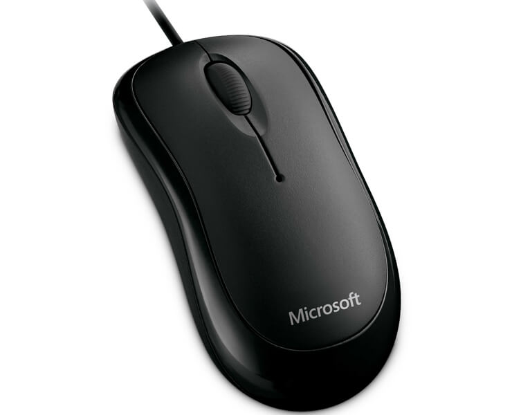 עכבר חוטי Microsoft Basic Optical שחור