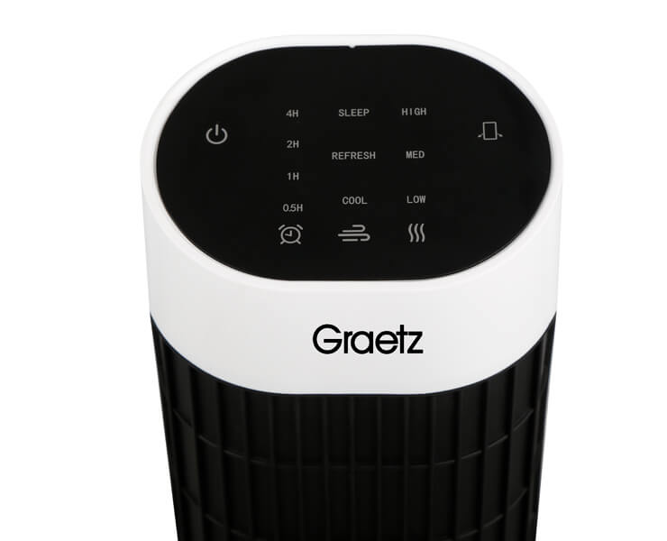 מאוורר מגדל + שלט Graetz TF-830-R