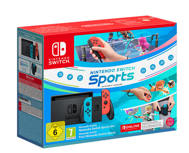 קונסולה Nintendo Switch+משחק ספורט+צמיד לרגל+3חודשי אונליין