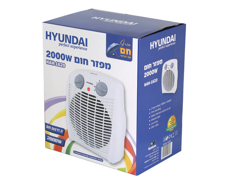 מפזר חום 2000W יונדאי HAH-1620