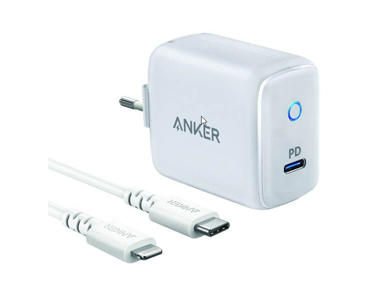מטען קיר Anker 18W PD USB C+MFI Cable