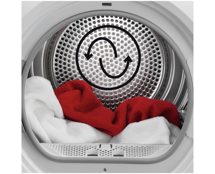 מייבש כביסה 7 ק"ג קונדנסור צג דיגיטלי דלת כסופה T6DBG722M AEG