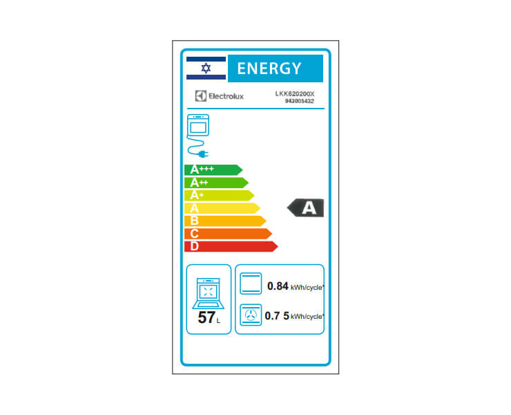 תנור משולב טיימר דיגיטלי electrolux LKK620200X נירוסטה