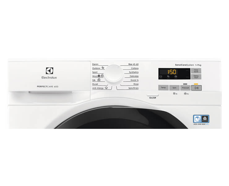 מכונת כביסה פתח חזית 8 ק"ג 1200 סל"ד צג דיגיטלי electorlux EA6F5827CXM