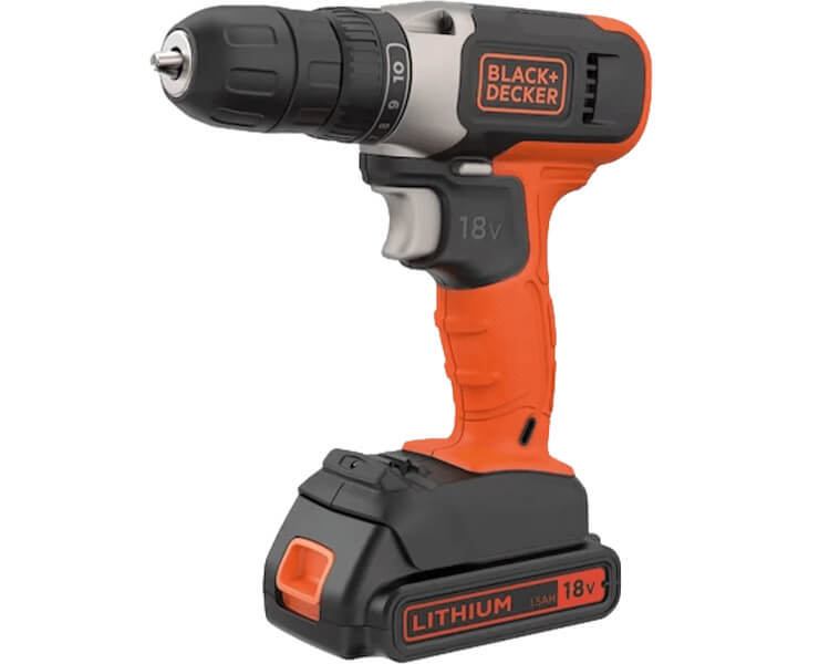 מקדחה / מברגה 18V דגם BCD001C1-QW מבית BLACK&DECKER