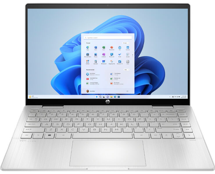 מחשב נייד מסך מגע HP PavilionX360 14-ek2002nj Core5-120U 16+512G 14 כסוף