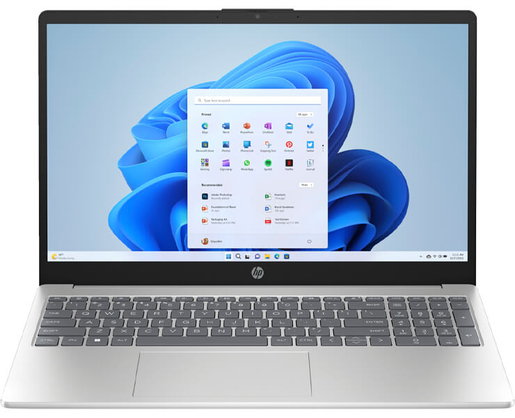 מחשב 15.6 HP NoteBook 15-fd1012nj core 5-120U 8+512G כסוף