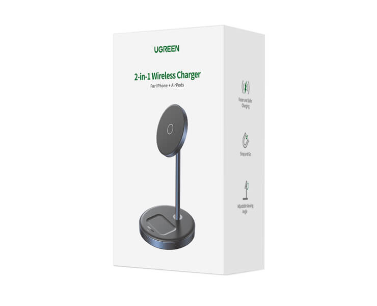 UGREEN 2-in-1 Apple מטען אלחוטי למוצרי