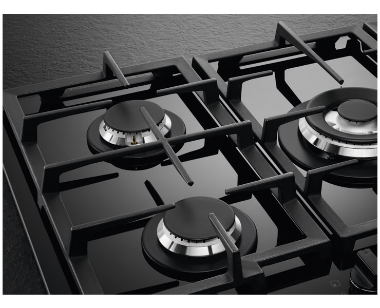 כריים גז משטח זכוכית 75 ס"מ מבער טורבו STEP POWER HKB75550NB AEG