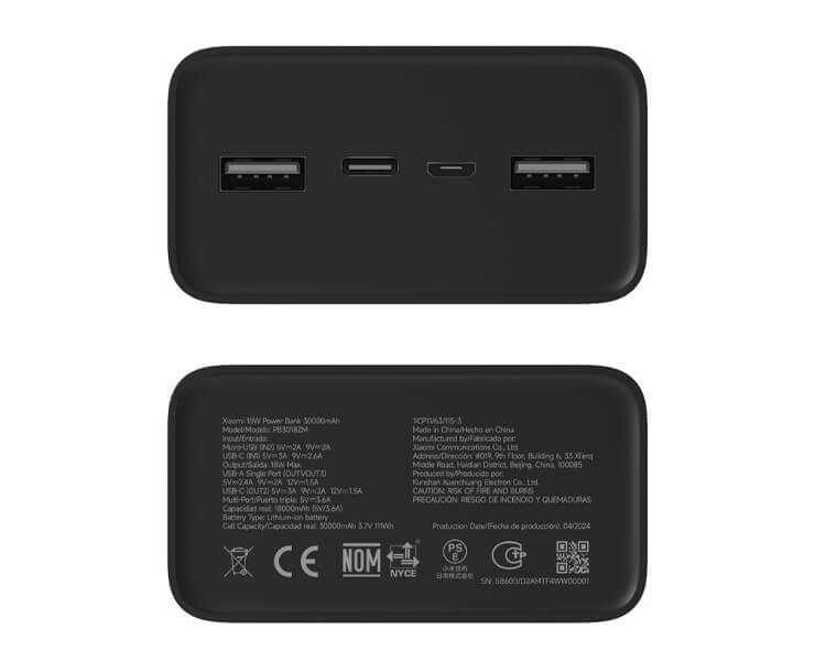 סוללת טעינה Xiaomi 18W 30000mAh GL