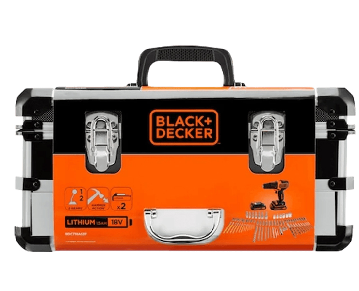 ערכת מקדחת פטיש BLACK DECKER BDC718AS2F-QW 18V