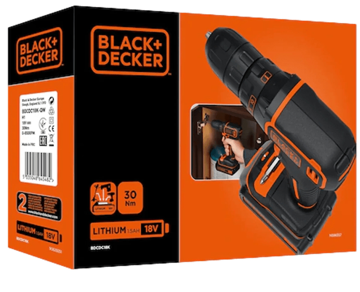 מברגת קידוח BLACK DECKER BDCDC18-QW 18V