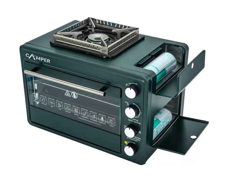  תנור גז בתוספת כירה רב תכליתי - CAMPER