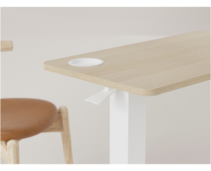 שולחן צד פנאומטי עם גלגלים נסתרים LUMI FMT02-2