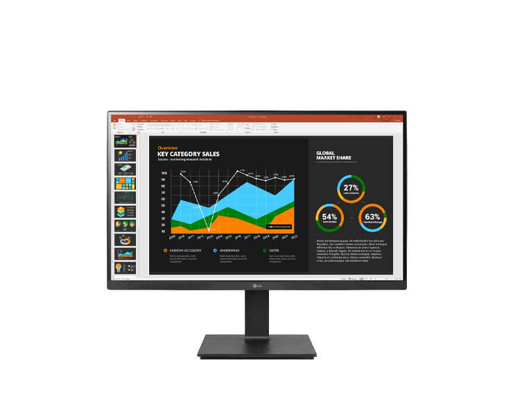 מסך מחשב 27 LG 27BQ75QB-B QHD IPS  שחור