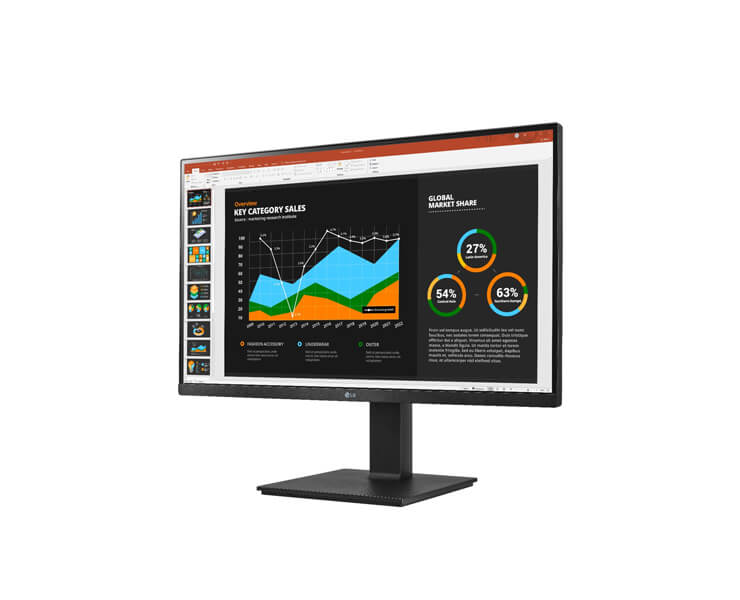 מסך מחשב 27 LG 27BQ75QB-B QHD IPS  שחור