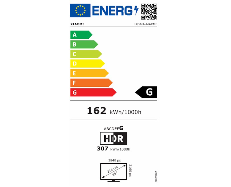 Xiaomi TV Max 4K  QLED L85MA-MAXME טלוויזיה חכמה 85'' שיאומי 