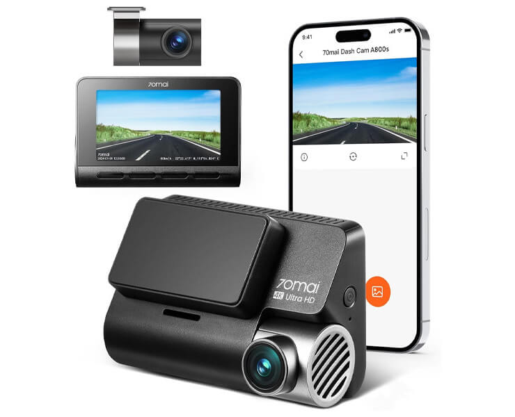 מצלמת דרך קדמית+אחורית 70mai A800S-1 Set