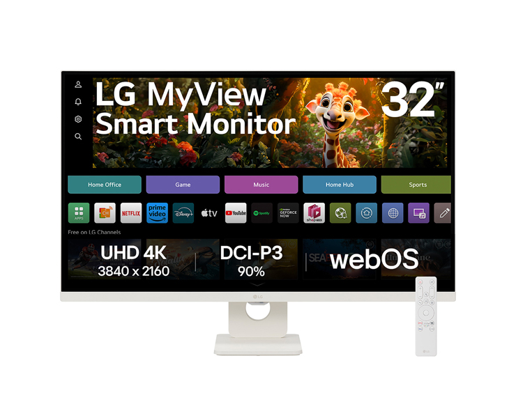 מסך מחשב חכם 32 LG 32SR73U-W MyView UHD